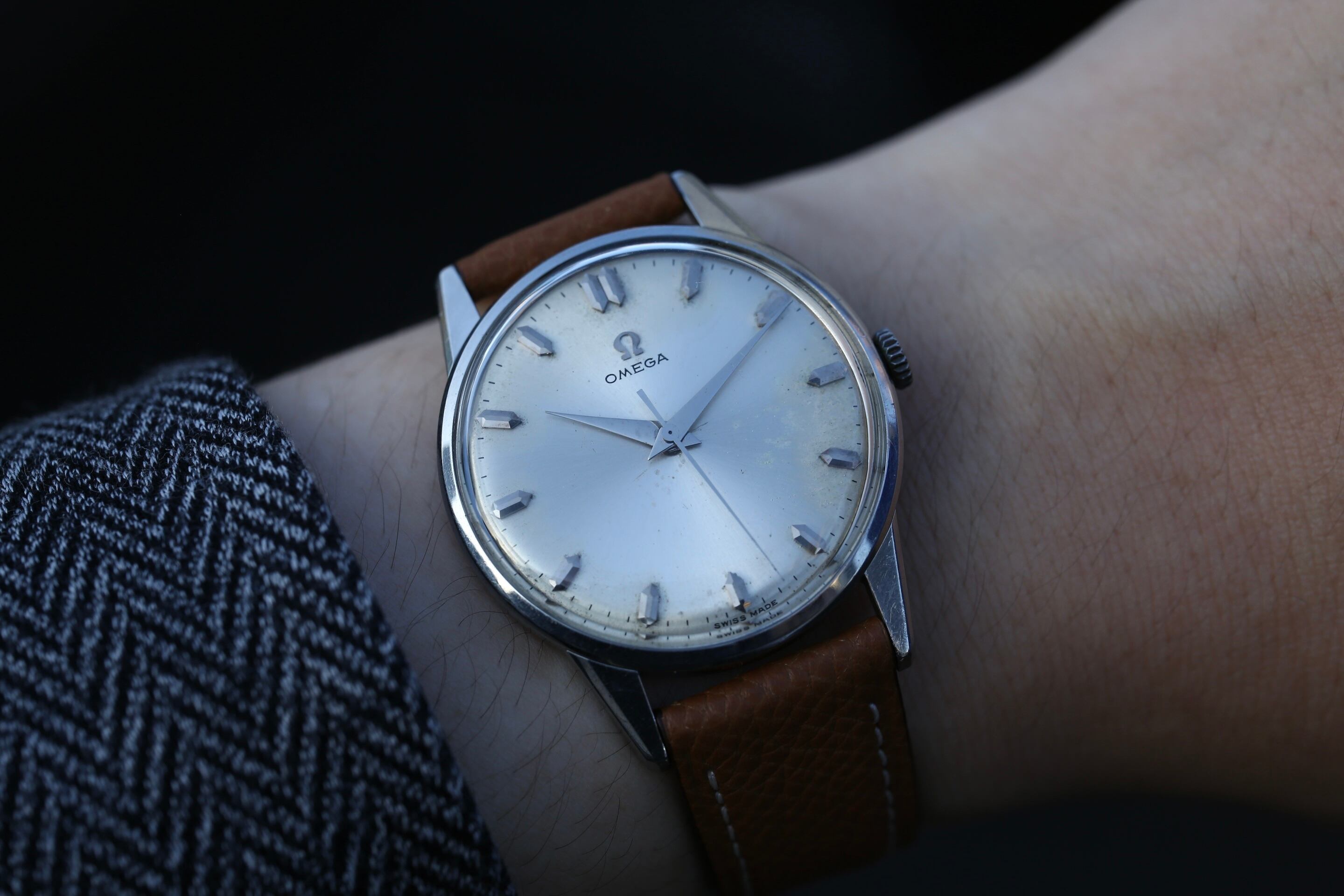 OMEGA】 1960's 30mmキャリバー 砲弾インデックス エイジング OMEGA】 1960's 30mmキャリバー 砲弾インデックス エイジング