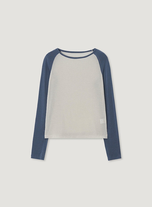 [MANGO MANY PLEASE] MAHO RAGLAN TEE_MIST NAVY 正規品 韓国ブランド 韓国通販 韓国代行 韓国ファッション マンゴーメニープリーズ 日本 店舗