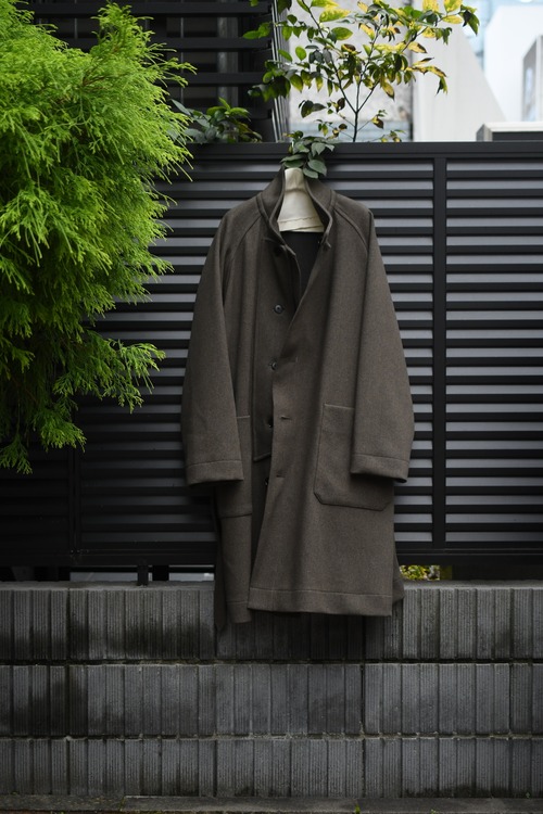 KAPTAIN SUNSHINE / Stand Collar Coat (Moss)