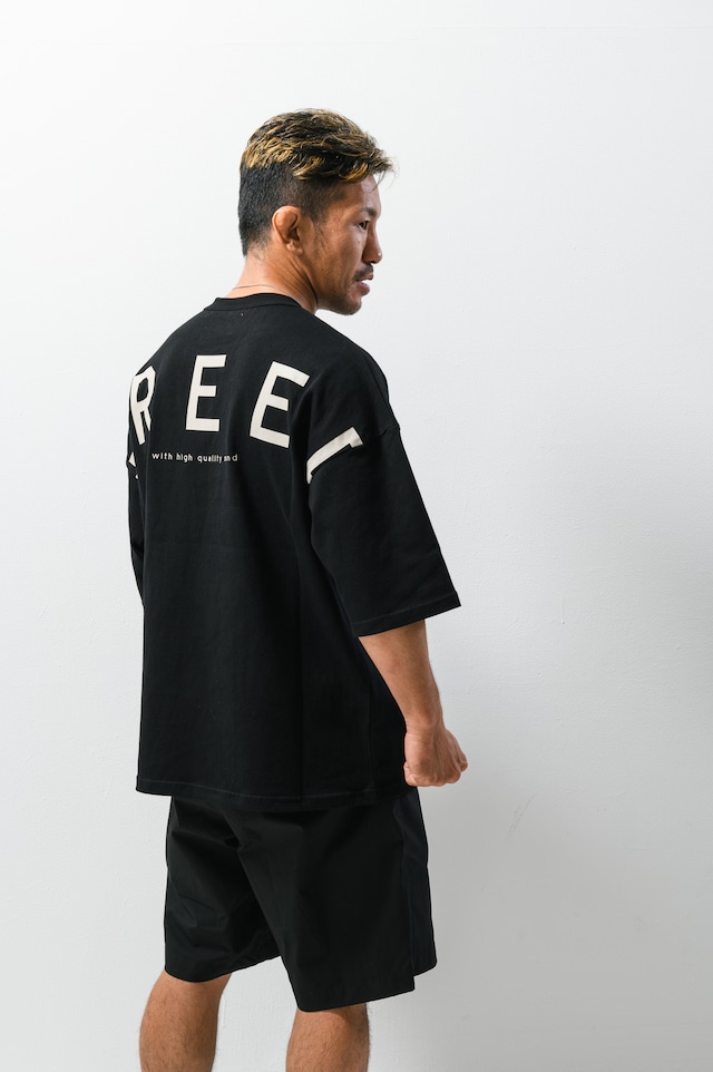 《Premium》 Back expression T-shirt / black