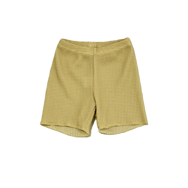 MOUN TEN.(マウンテン)/ bicolor waffle shorts(for baby) / honey x ecru / 65-80,80-95