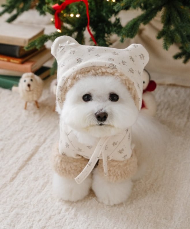 S/即納【Mabellefifi】Cat reversible hat (ivory)