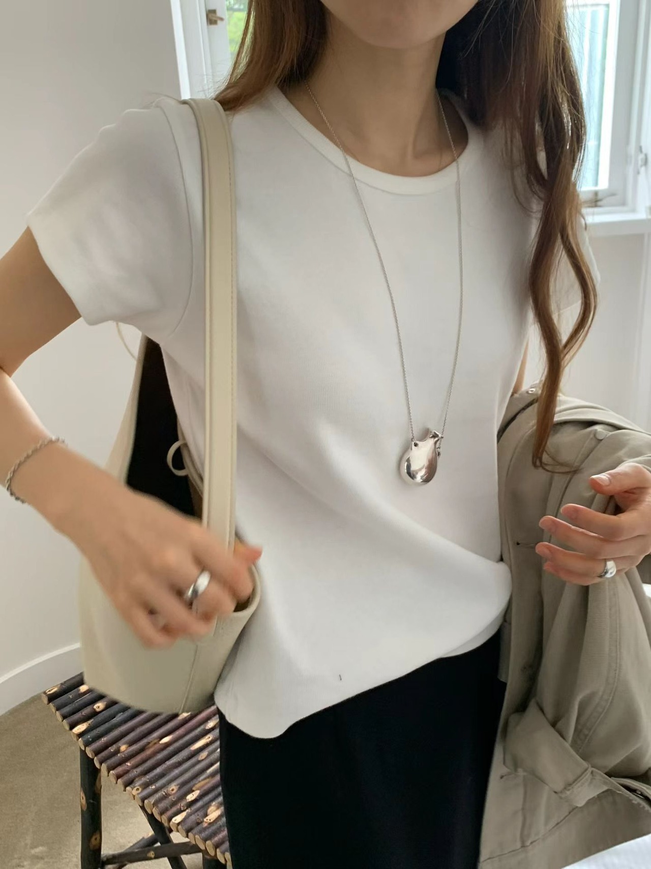 (OUNCE)  pore half tee / 3color