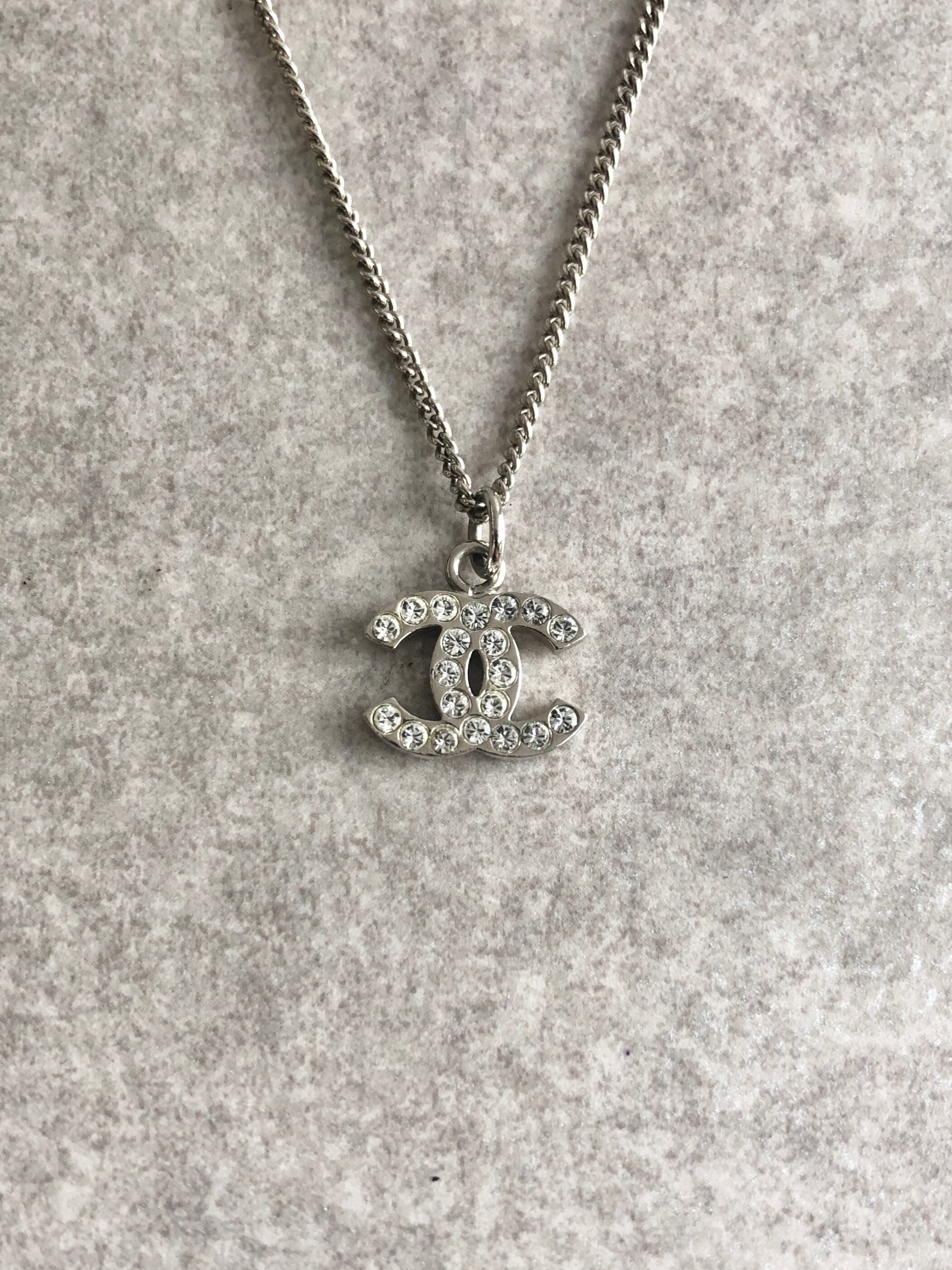 CHANEL シャネル ネックレス シルバー ココマーク ラインストーン