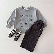 【取寄】Dailybebe エモジにゃんTシャツ｜秋服｜韓国子供服｜26/AT