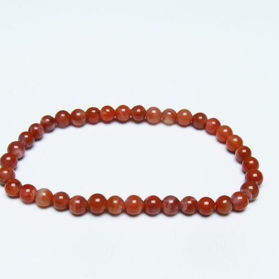 ナンホーンアゲート ブレスレット 5mm 南紅瑪瑙 ブレス 一点物 メール便可 [M便 1/10] 111-42215