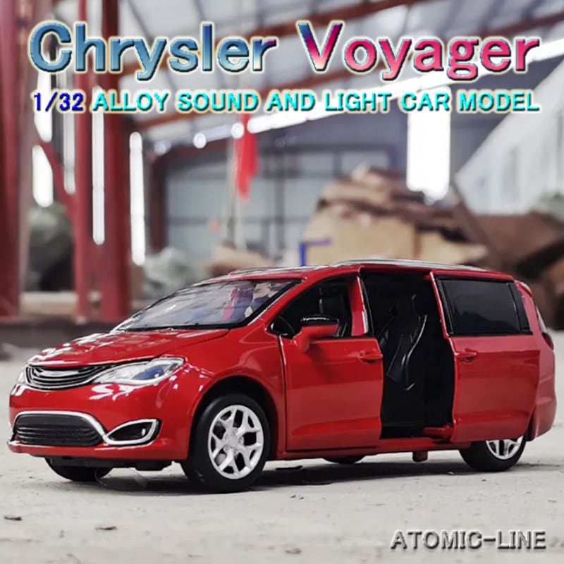 クライスラー ボイジャー 1/32 ミニカー 全3色 ライト点灯 エンジン