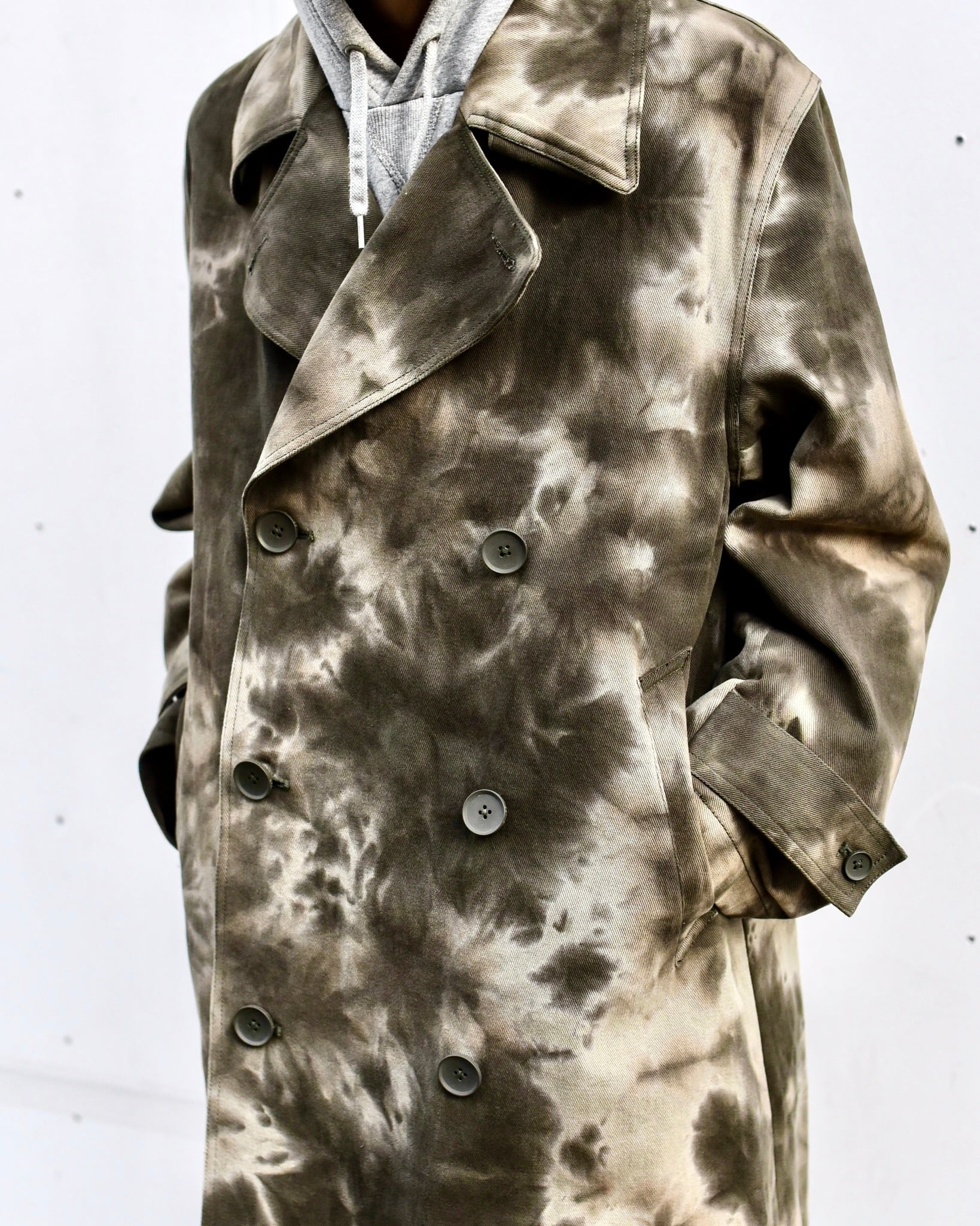 Stussy - Tie dye Trench Coat (size-M) ¥26000+tax | KODONA in the House