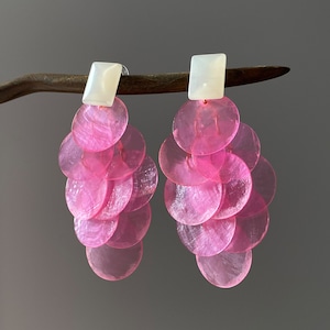 pink mist ripple shell tassel pierce<a3037>