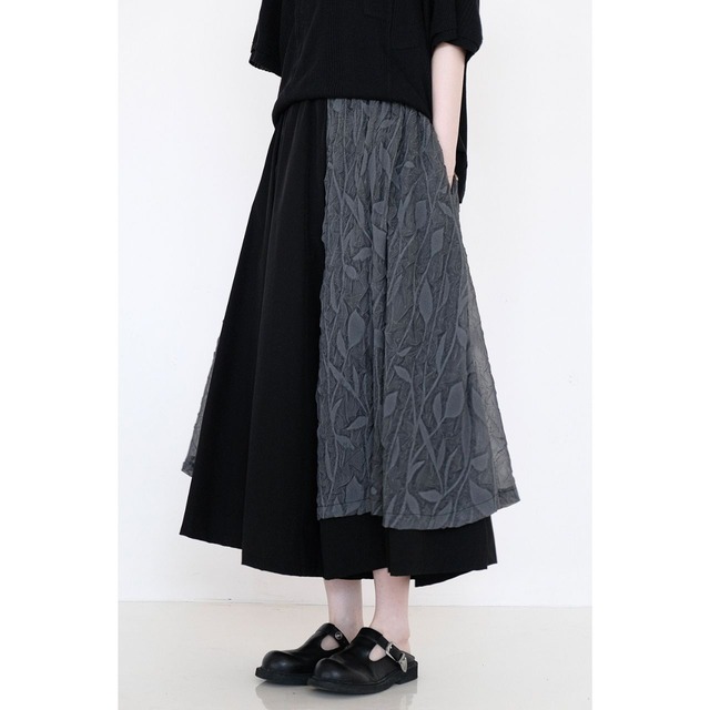 Jacquard wide leg pants C0349