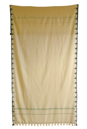 ＜Re stock ＞Jamdani Cotton Butter Yellow Stole (ec-82)