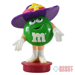 M&M's 1998 キャンディー・コンテナ フィギュア トップス グリーン 帽子