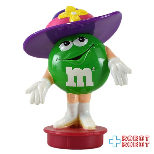 M&M's 1998 キャンディー・コンテナ フィギュア トップス グリーン 帽子