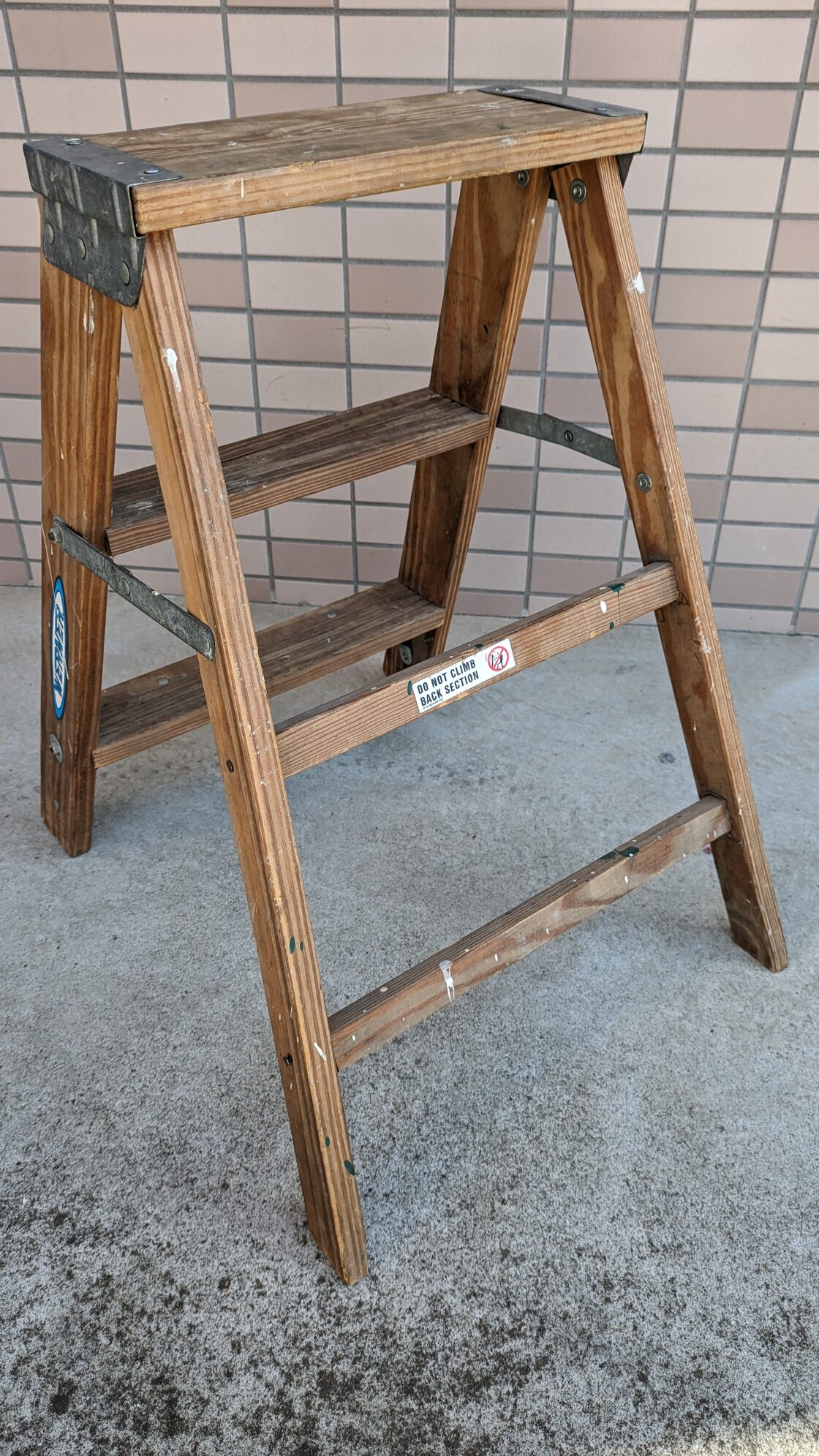 Vintage WERNER Wood Stepladder Stand USA ウッド フォールディング 