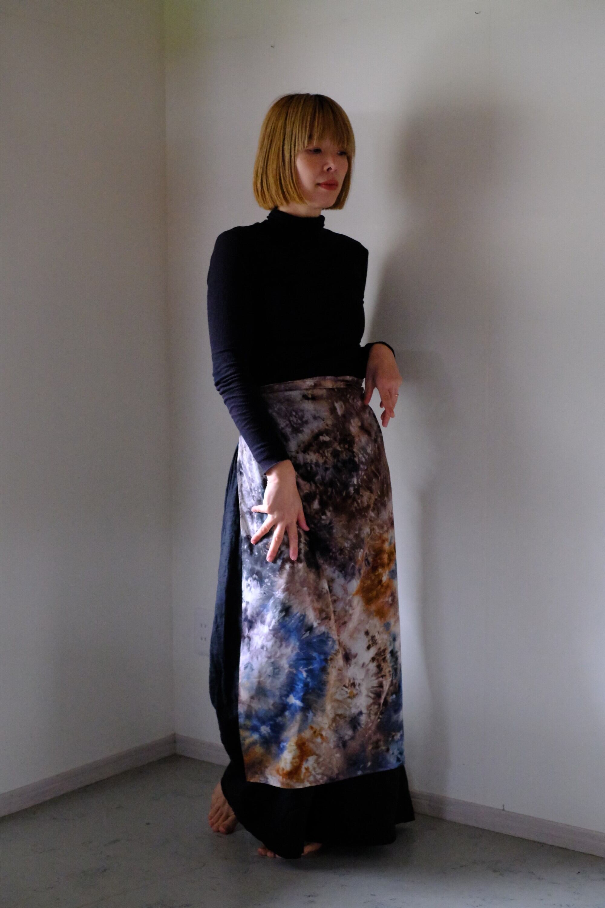 コットンシルクスカーフ　o-0532