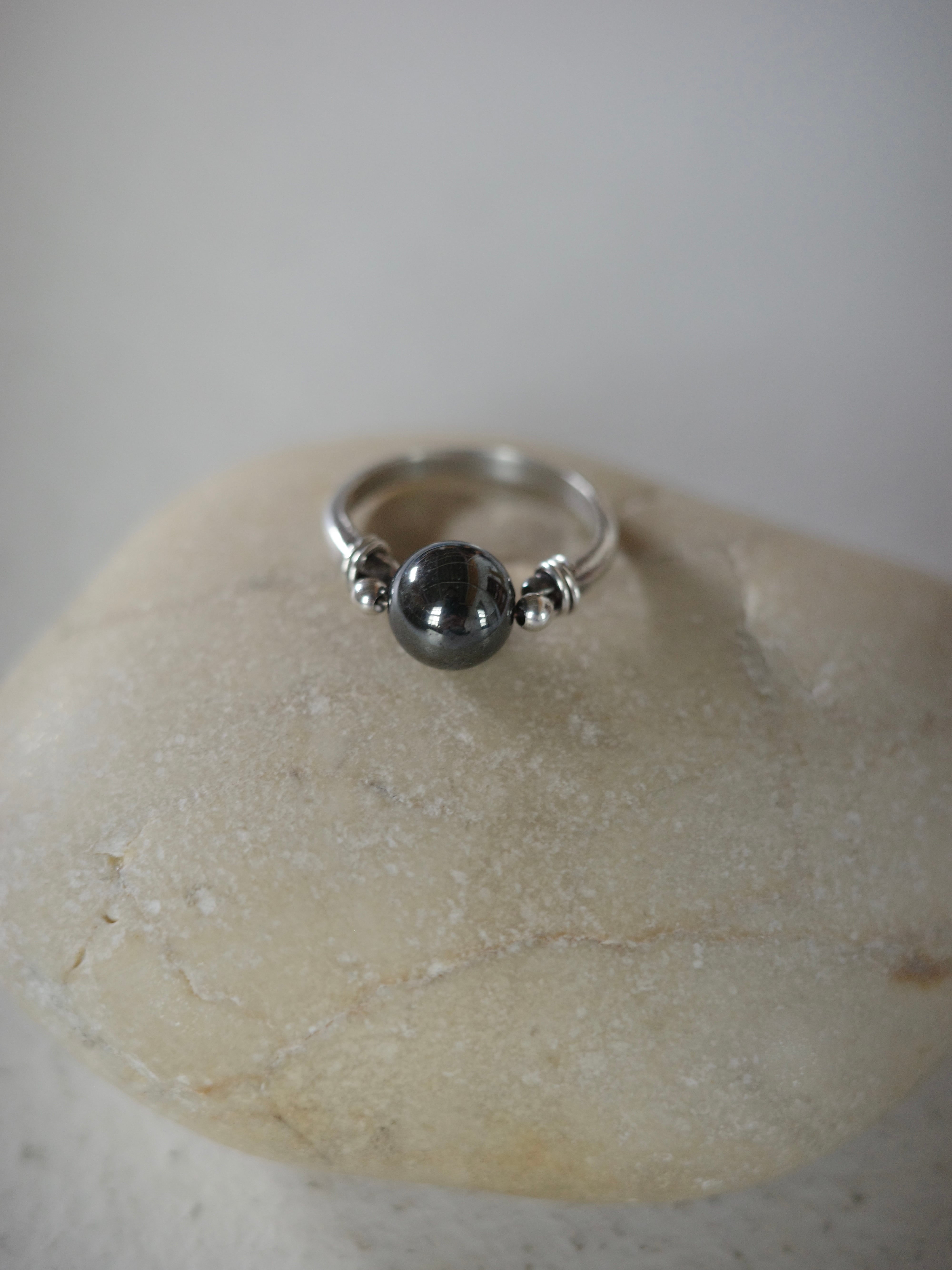 〈vintage silver925〉hematite ring