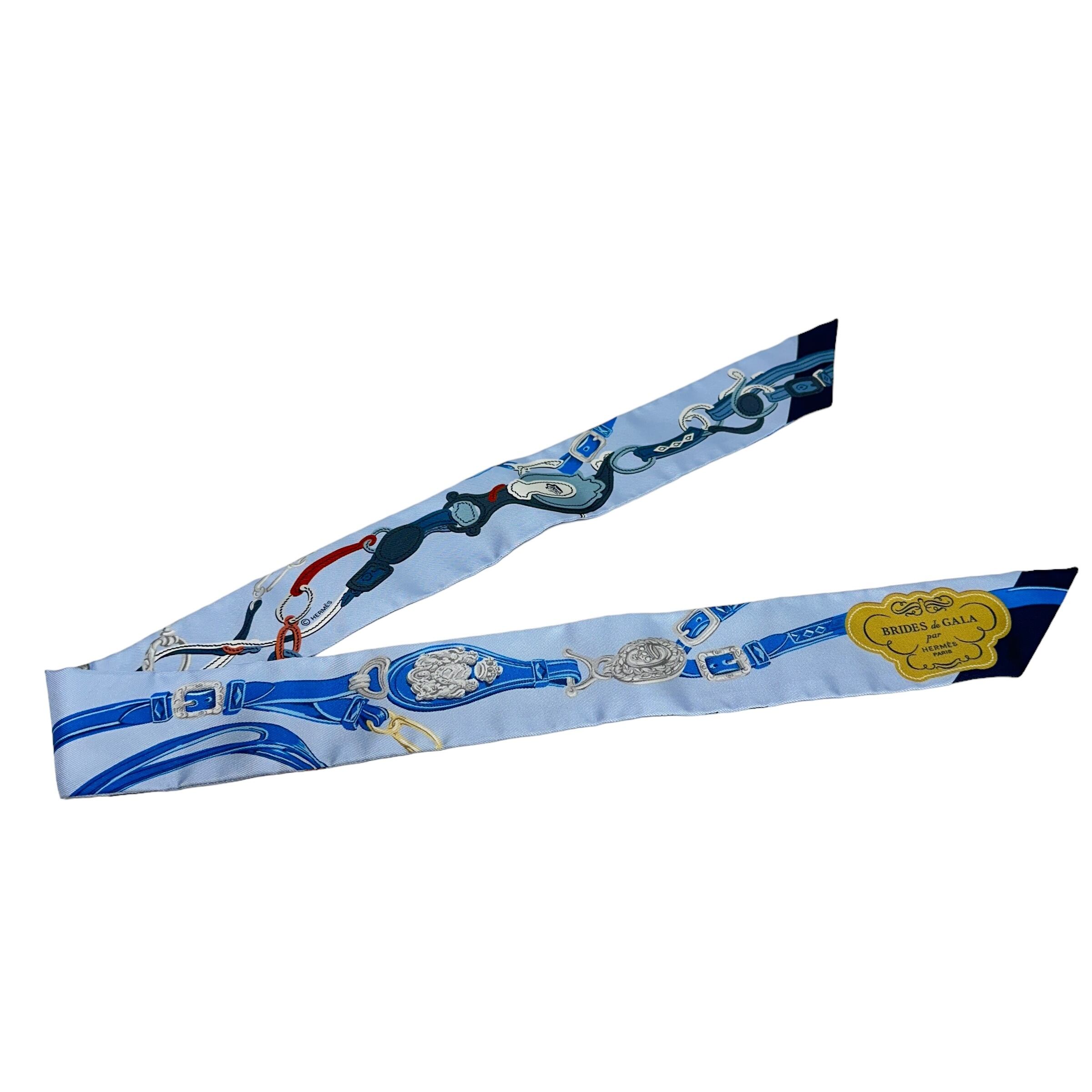 エルメス　HERMES ツイリー HERMES エルメス ツイリー BRIDES de GALA ブルー 11954-202311