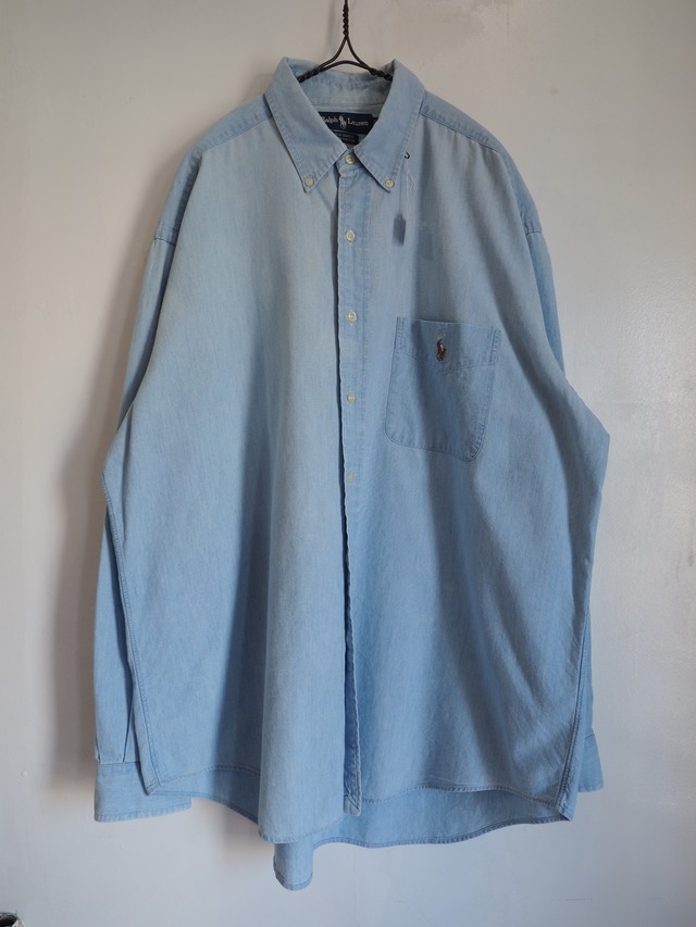 1990’s Ralph Lauren BIG SHIRT Chambray Button Down