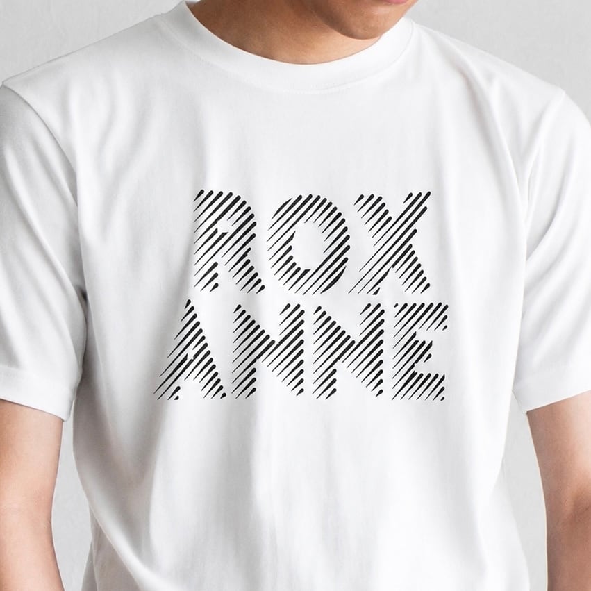 ROXANNE（ホワイト）スミ黒プリント