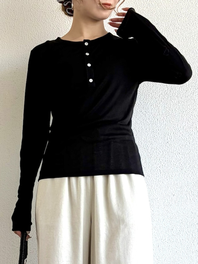【○○○9286】ガーゼフライスヘンリーネックTシャツ（8807-65026）