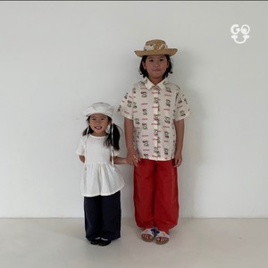 【Go.u】バックリボンカットソー 80〜120cm ホワイト 240518