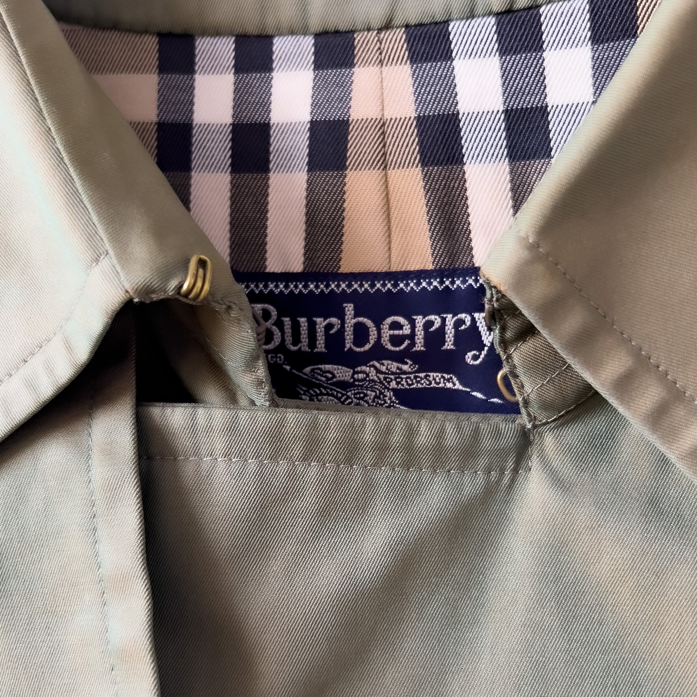 80-90s “BURBERRYS” trench coat cotton100% made in England 玉虫色