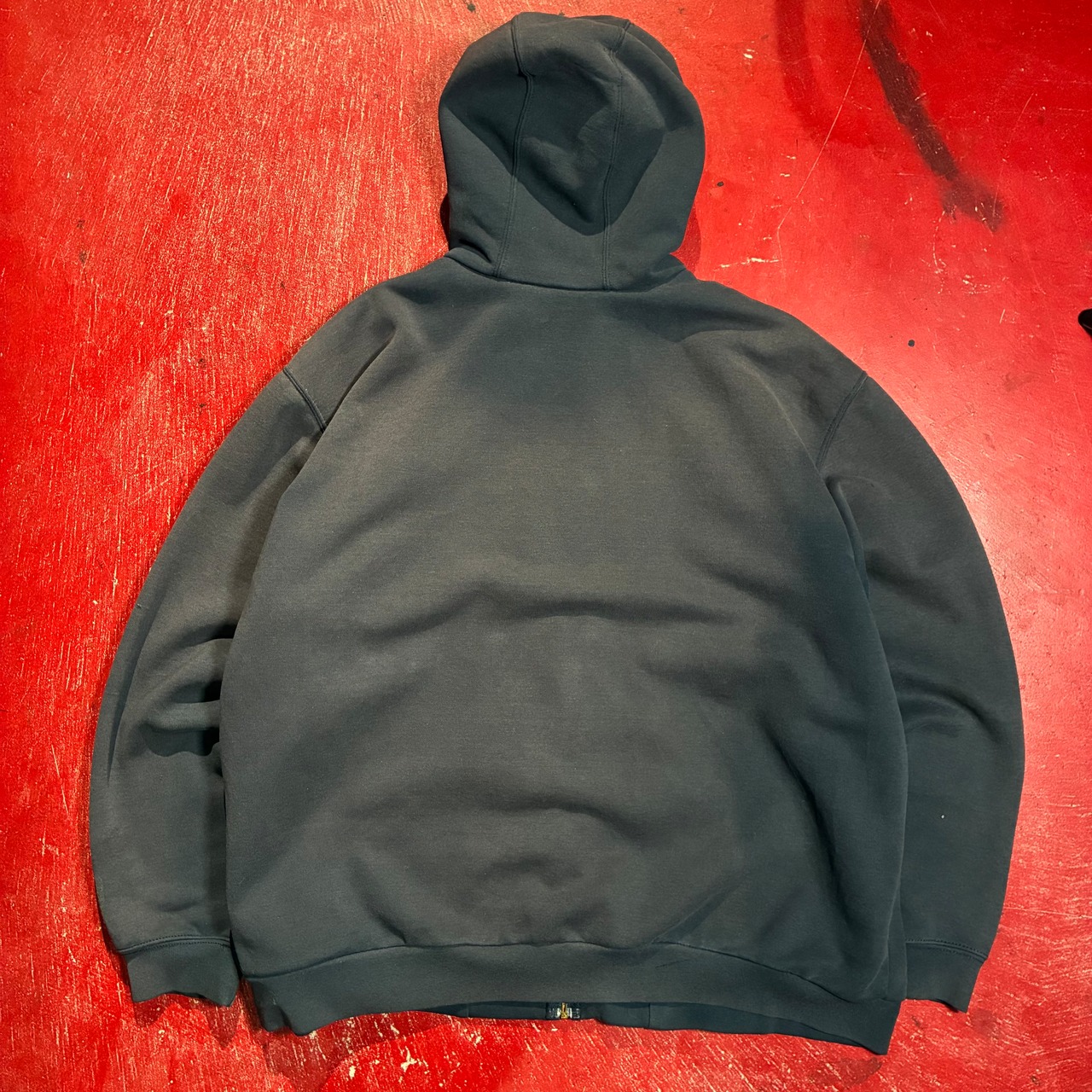 メキシコ製 Carhartt ジップパーカー フェードネイビー 裏地メッシュサーマル カーハート