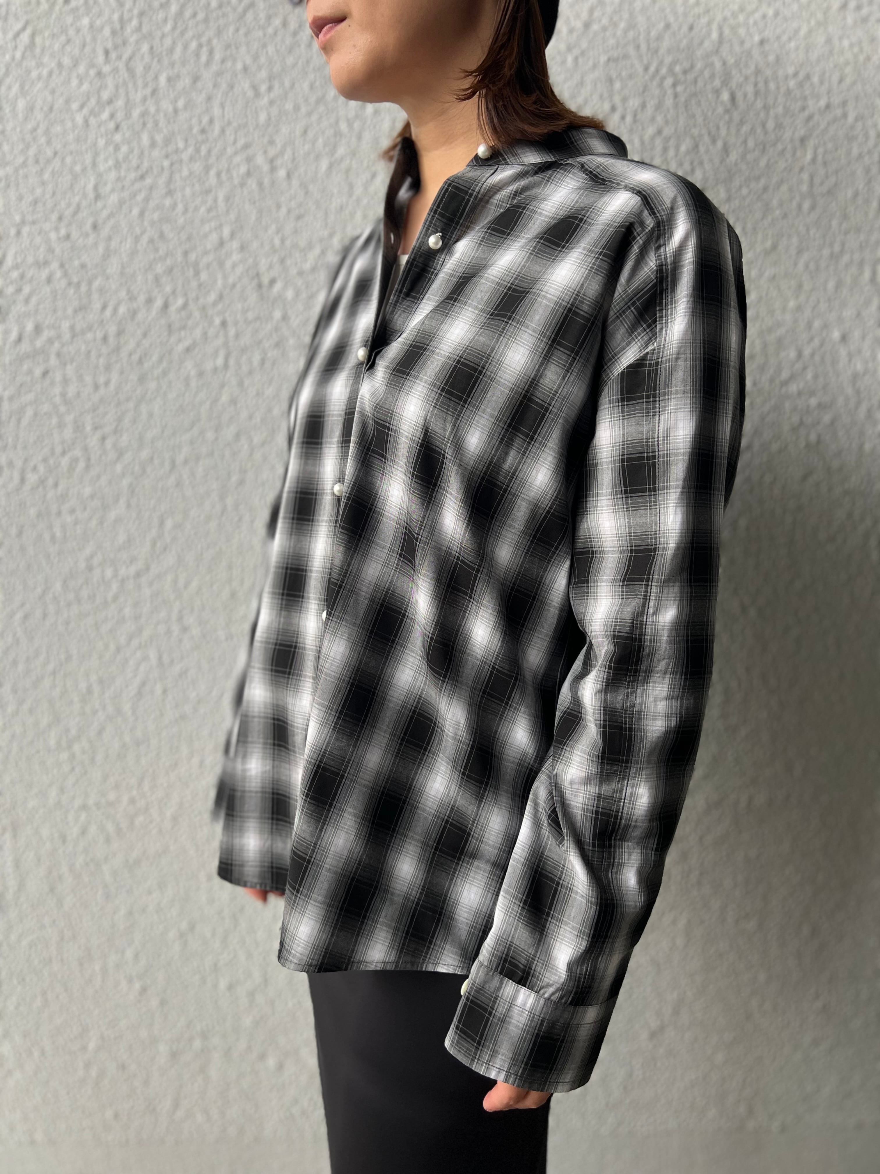 【PASSIONE】パールボタンチェックシャツ