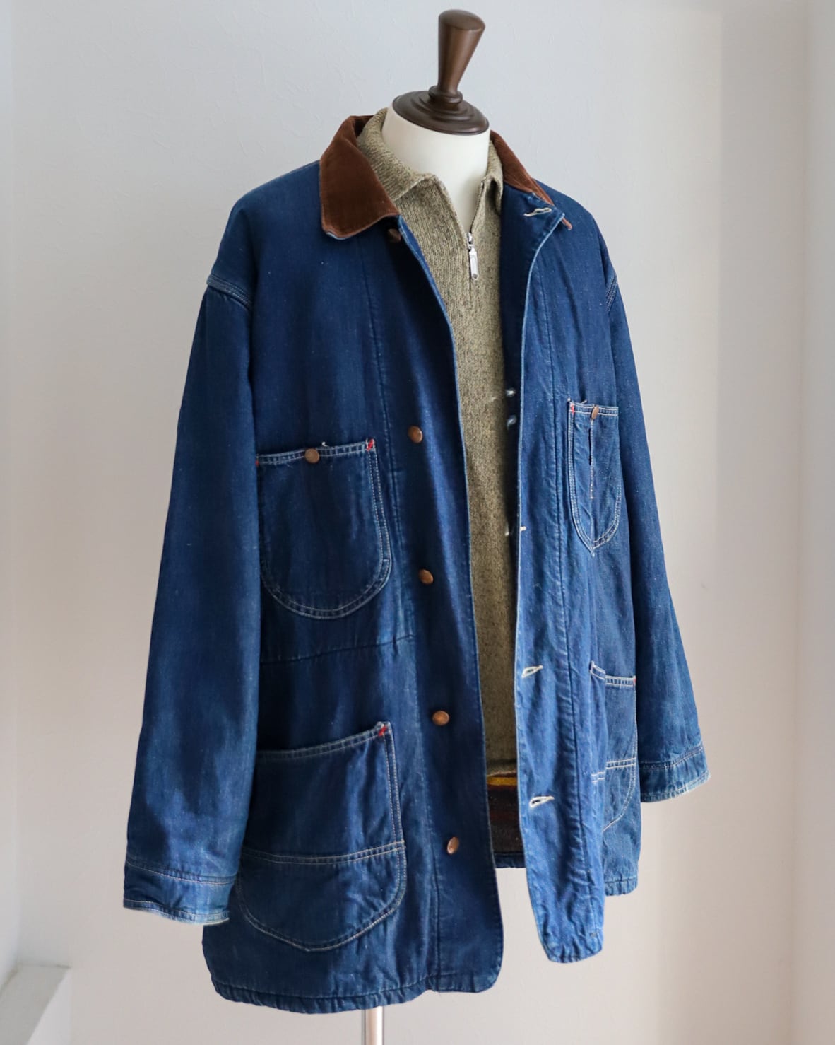 濃紺】50s special vintage Denim coverall jacket 