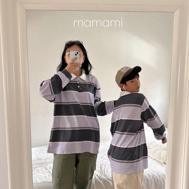【取寄】mamami｜mood collar tee (mom)｜ムードカラーTシャツ(ママ)｜FREE｜mom｜26 autumn