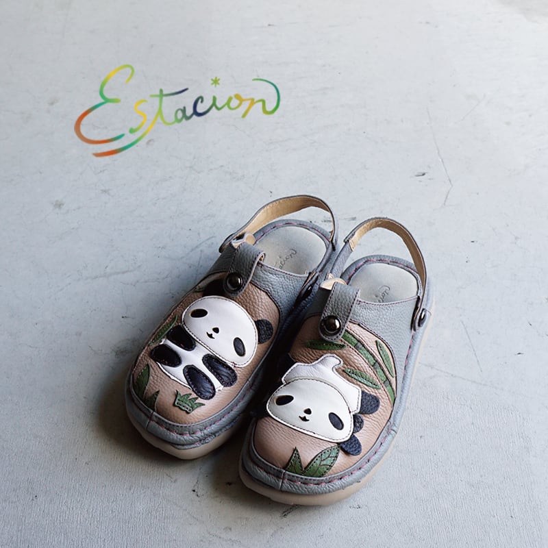 【未使用品に近い】エスタシオン　サボサンダル　パンダ　バックサンダル　Sサイズ 楽天市場】【送料無料】Estacion～エスタシオン～・パンダ