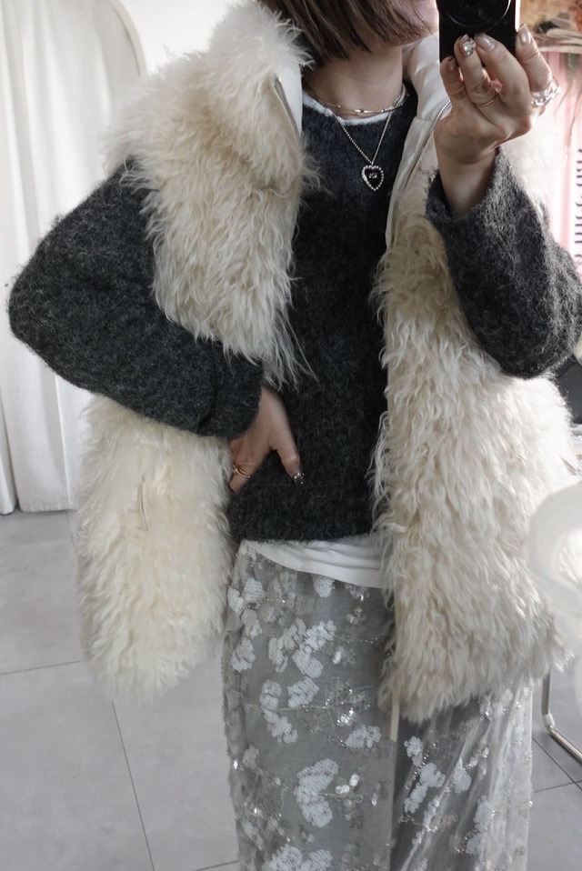 （PRE ORDER）２WAYリアルラムファー×グースダウンベスト