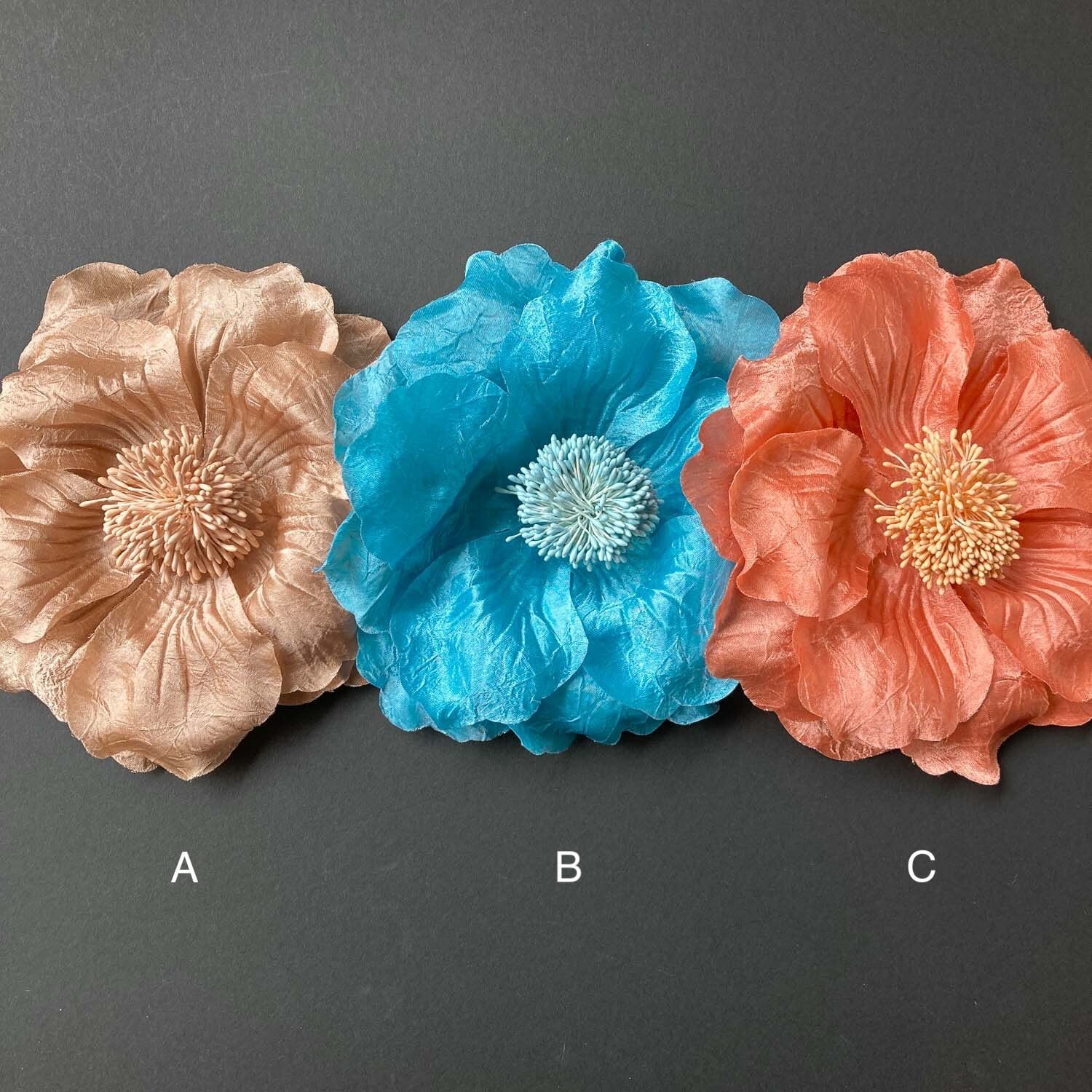 オンライン限定》5枚花びらの大きな布花 | Dua-アクセサリーパーツショップ