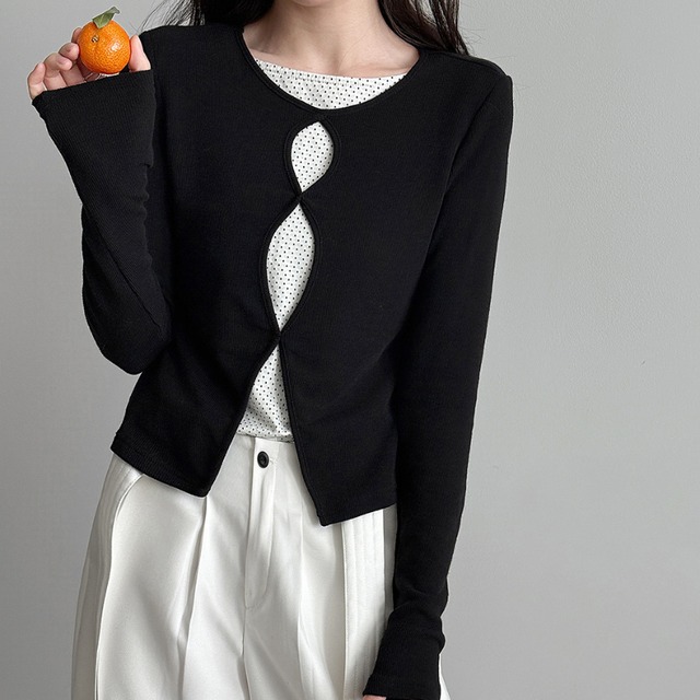 layered-look dot top　J00517