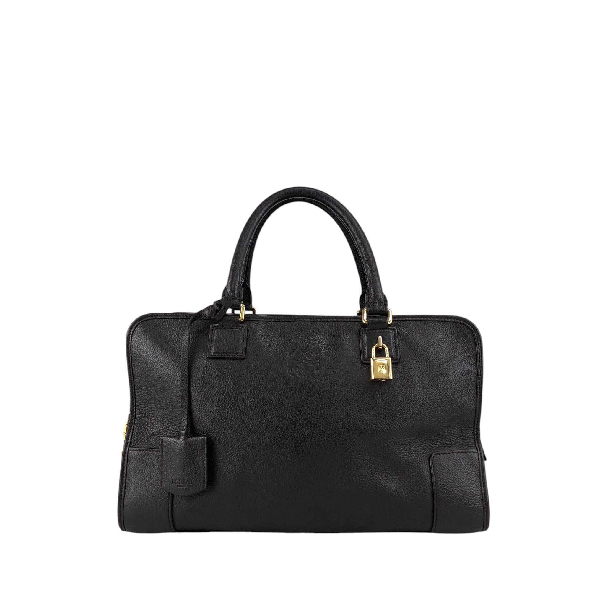 LOEWE ロエベ アマソナ36 ハンドバッグ ダークブラウン アナグラム
