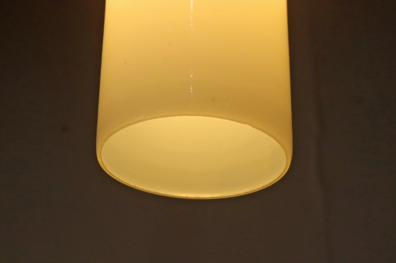 レトロ ペンダントライト ランプ 照明 吊り下げ ガラス シェード 白