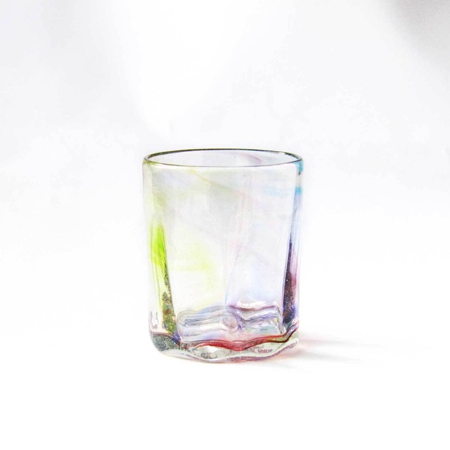 蛍光灯グラス ロック オーロラ　Recycled Glassware