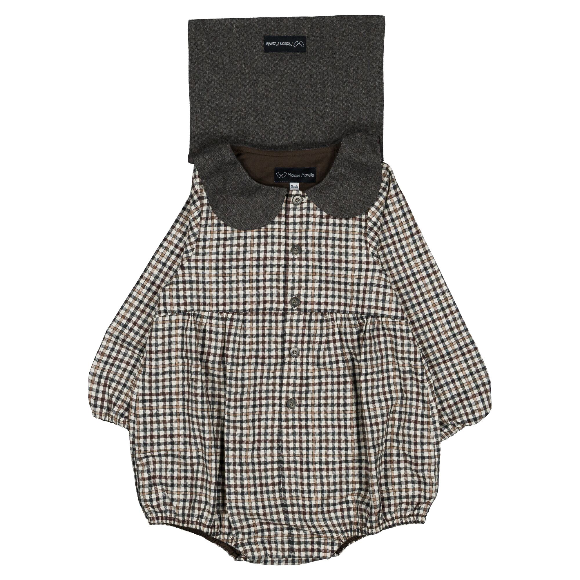 【Maison Marelle romper BAC gingham】 予約販売商品】 Maison Marelle - Romper BAC- gingham b