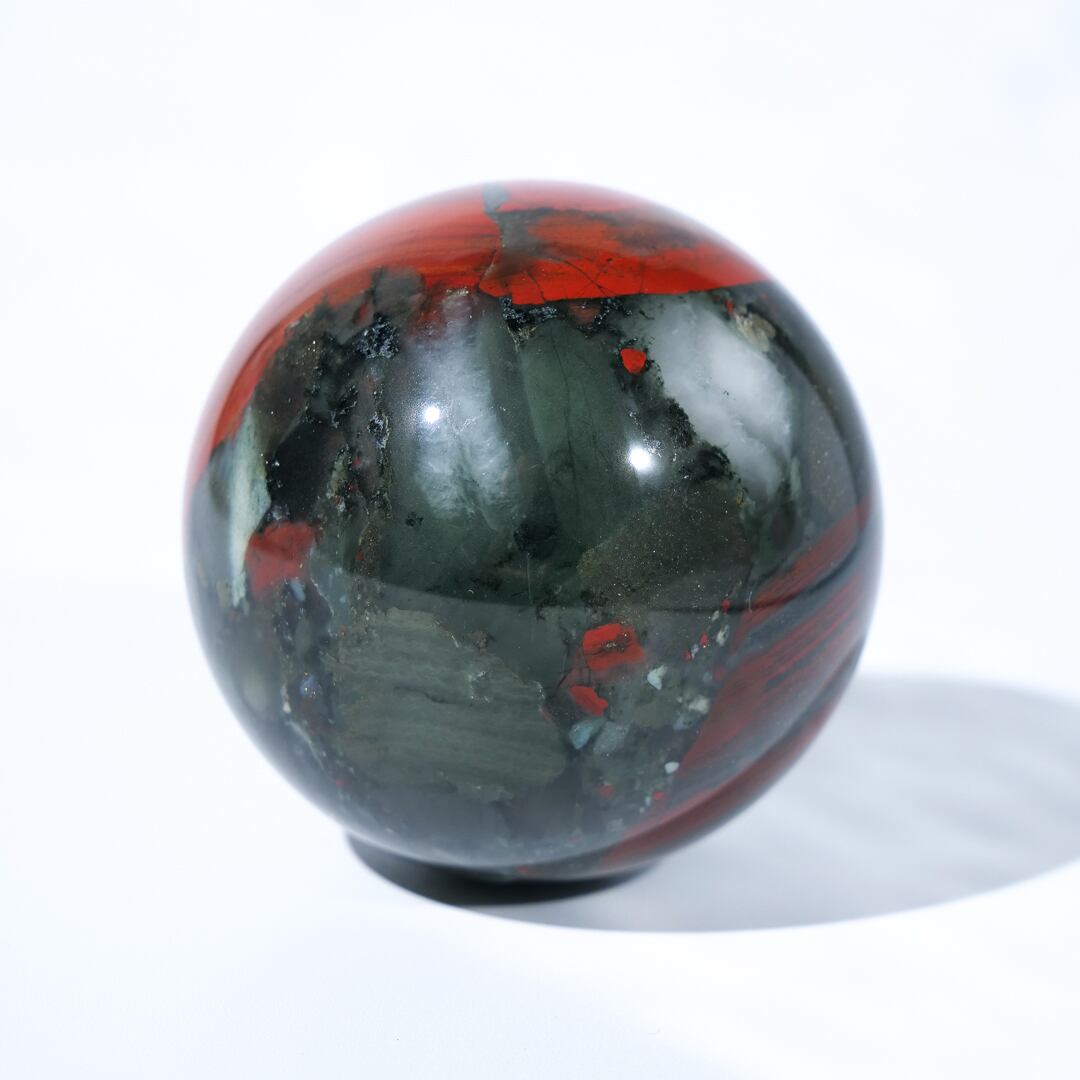 アフリカン ブラッドストーン セフトナイト / スフィア【φ6.0cm
