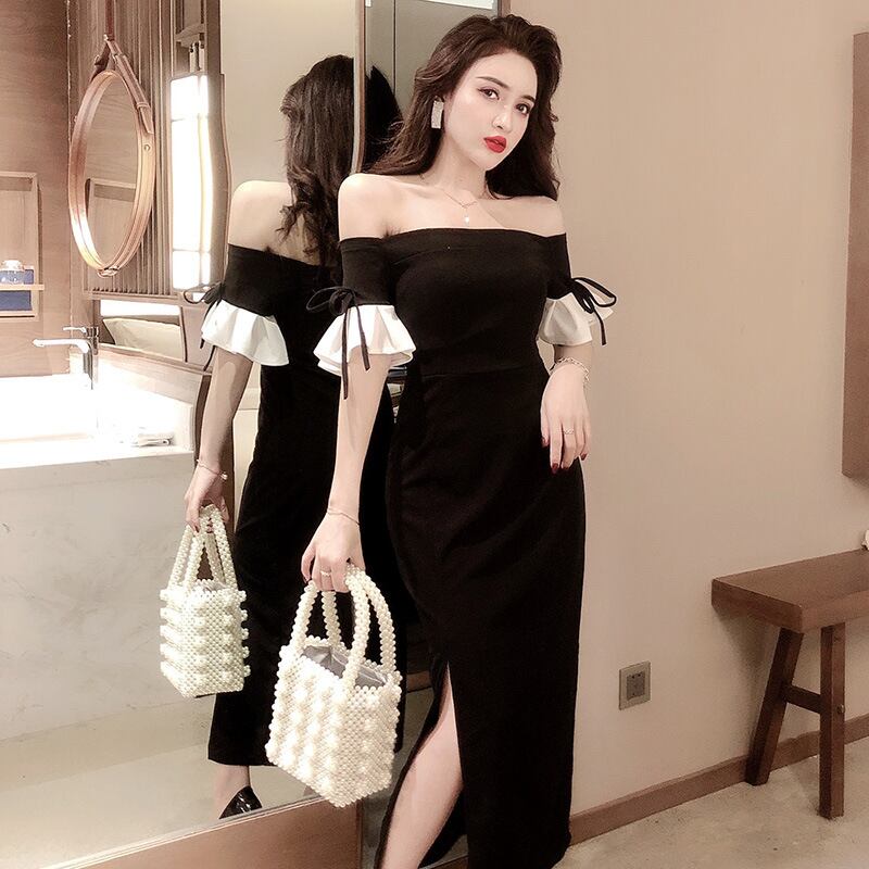 ロングドレス 新作 着痩せ 高見え セクシー YT2-LQE5187GD709