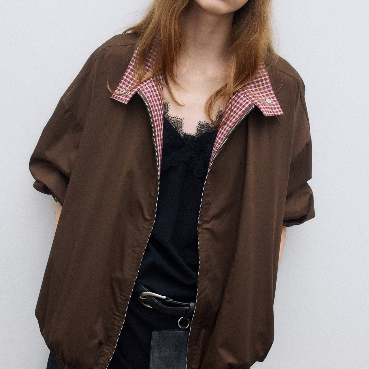 Stand collar blouson  T6151