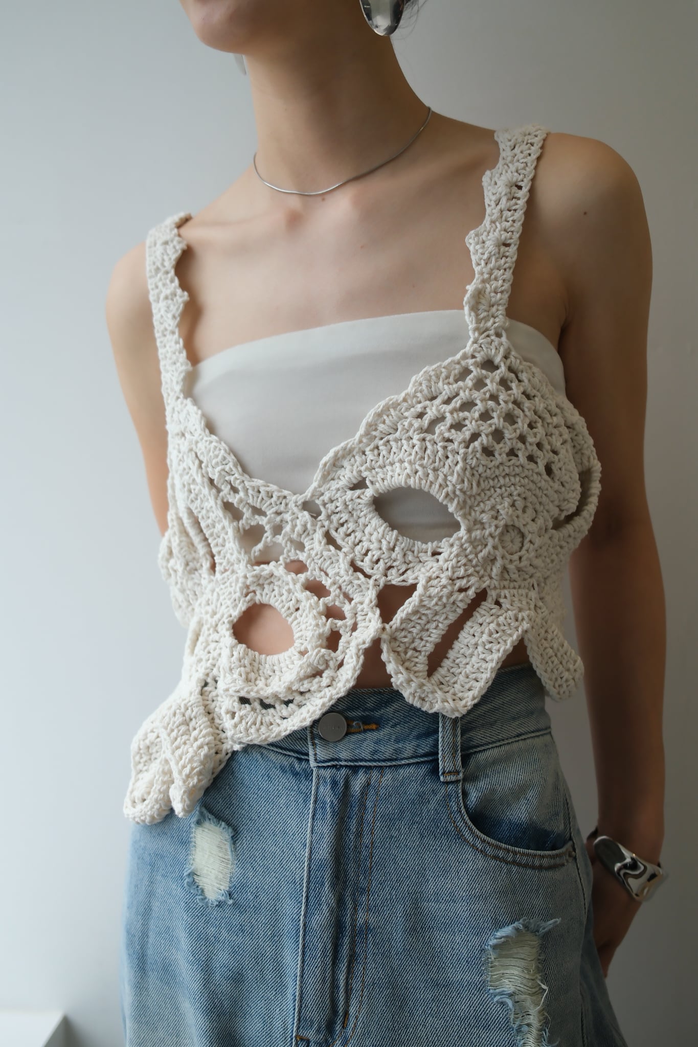 Crochet Bustier クロシェ ビスチェ White | planet3rd