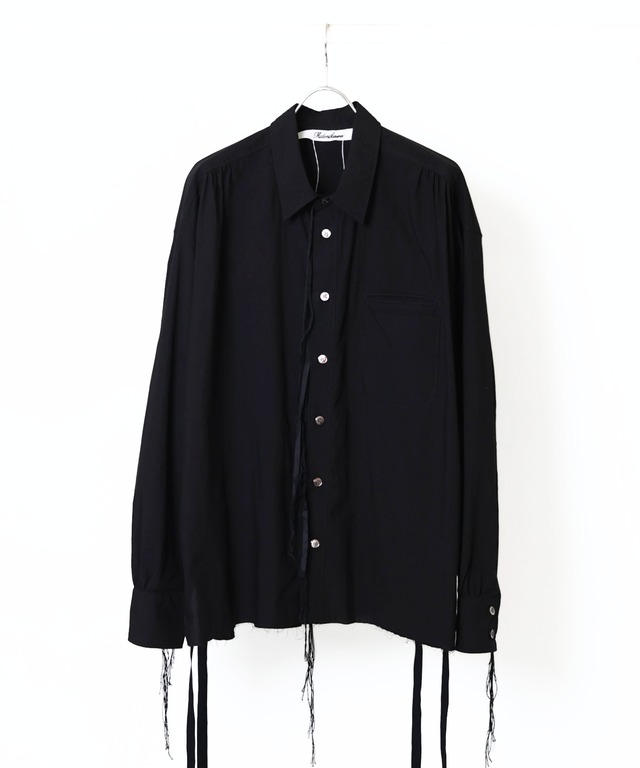 Midorikawa / MID26AW-SH02 SIDE SLIT SHIRT(BLACK)