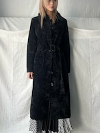 "Vintage" Velour Fur Long Coat
