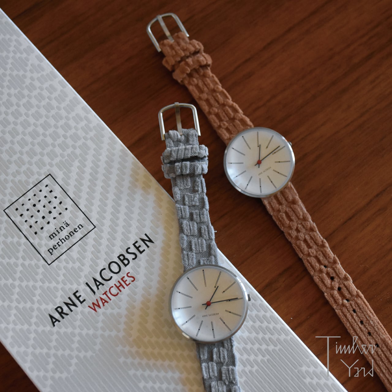 ミナ ペルホネンコラボ Watch / Bankers / ブラウン / Φ34mm