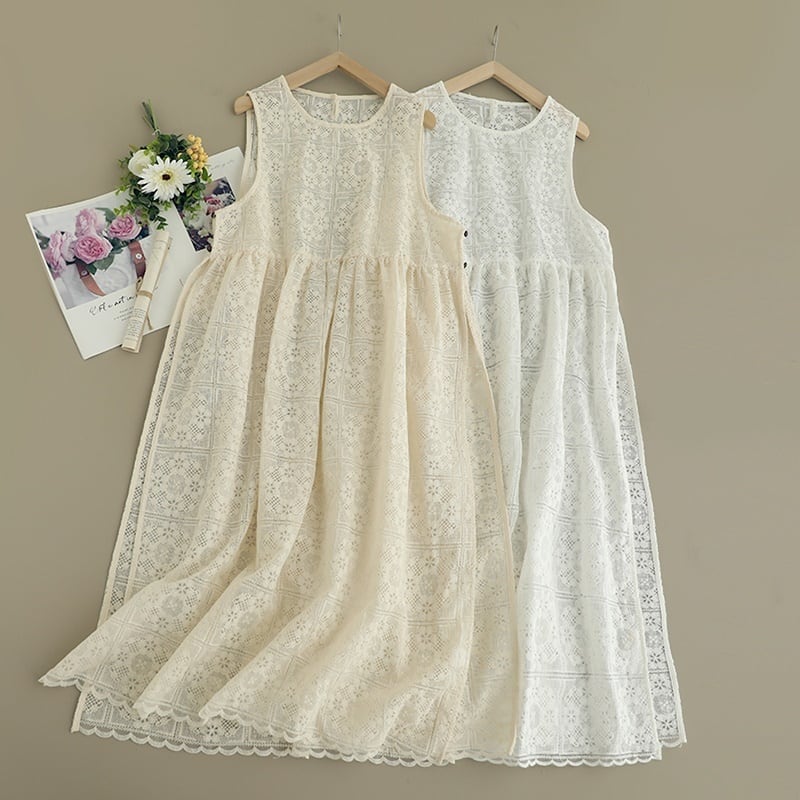 サイドスリットシアーノースリーブワンピース W0656