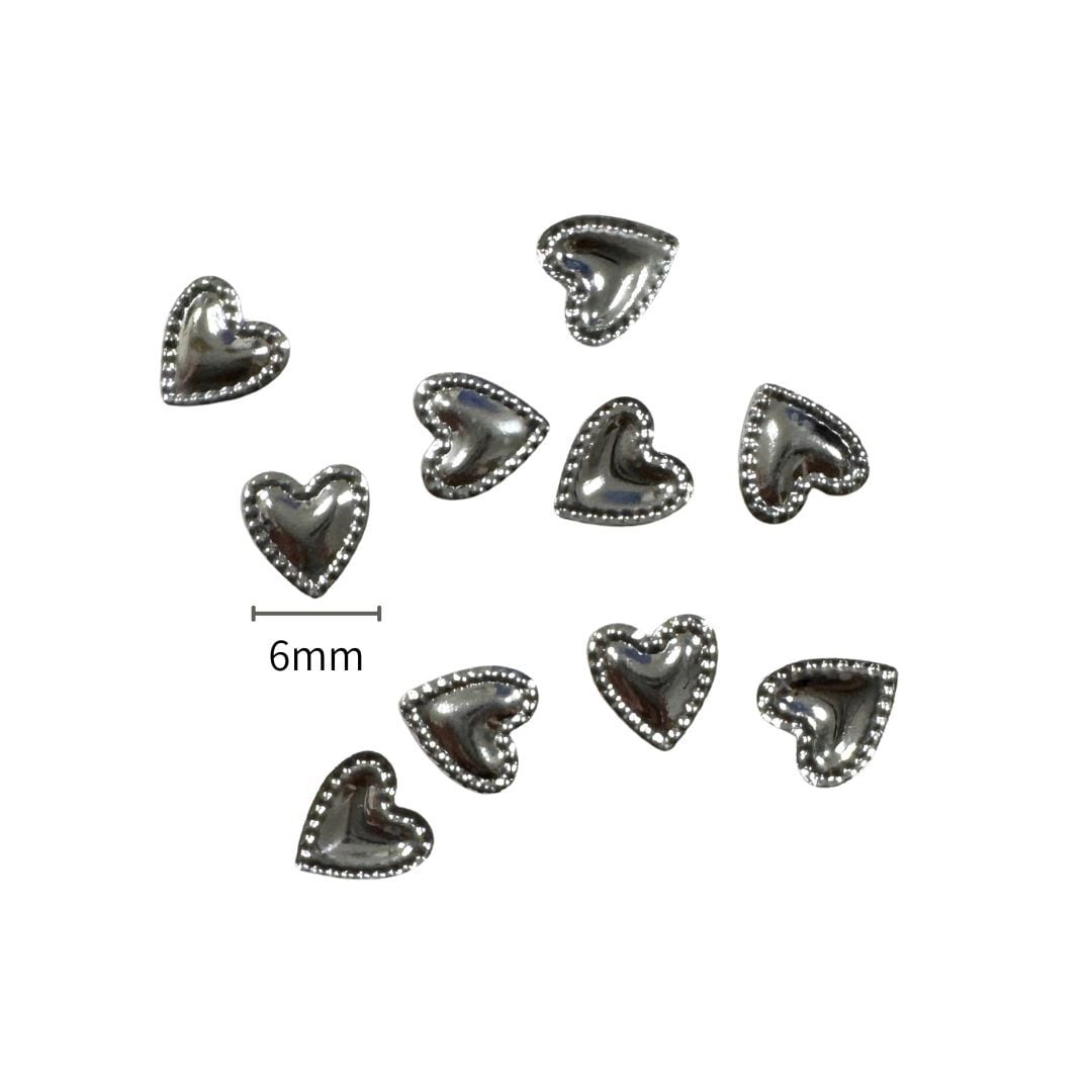 ネイルパーツ ハート ゴールド / シルバー 6mm P-3 nail-parts009