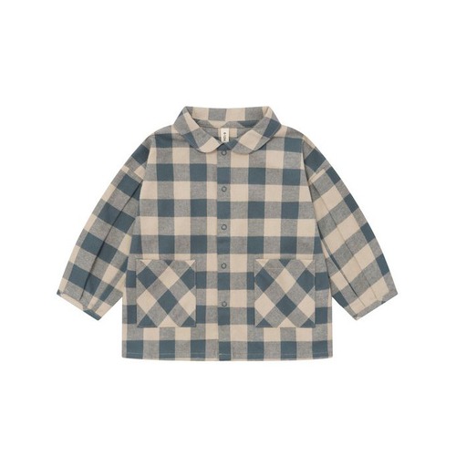 organic zoo / Fog Blue Gingham Lodge Shirt / 1-2Y・2-3Y・3-4・4-5Y