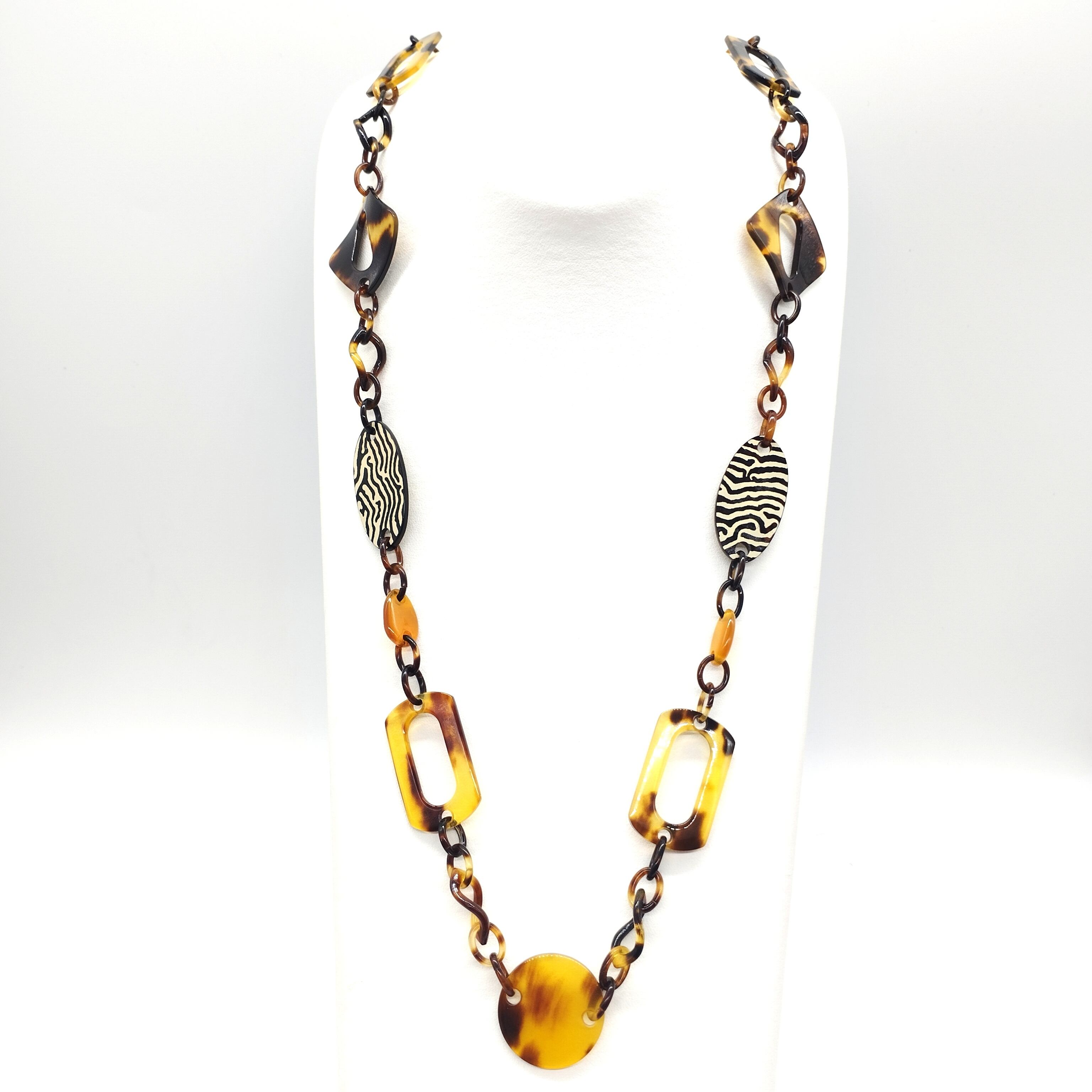 べっ甲　ネックレストライバルデザイン 専用ケース付き べっ甲 ネックレス（N-098） | べっ甲アクセサリー「なにわべっ甲