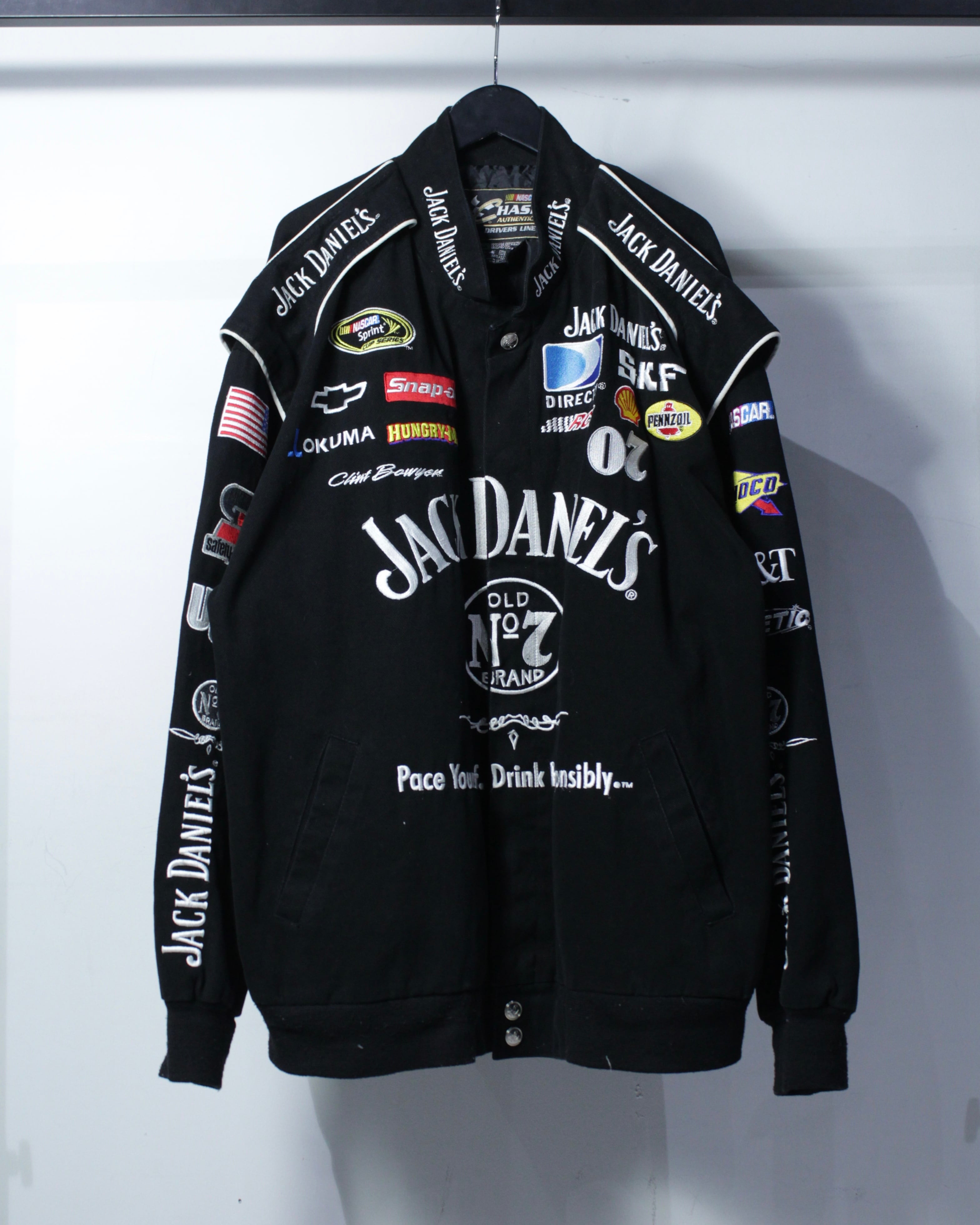 Caka BLACK】“NASCAR” “Jack Daniel's” Sponsor Logo Vintage Loose